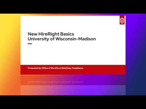 New HireRight Basics Training