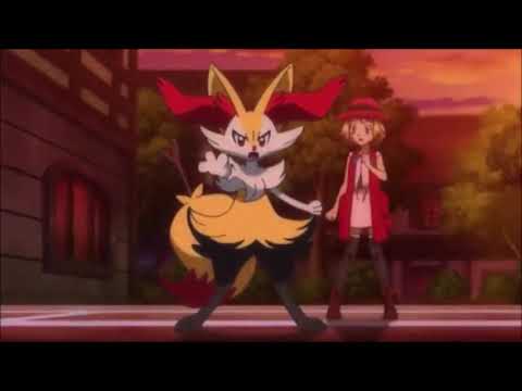 Fennekin evolves into Braixen (Pokemon XYZ)