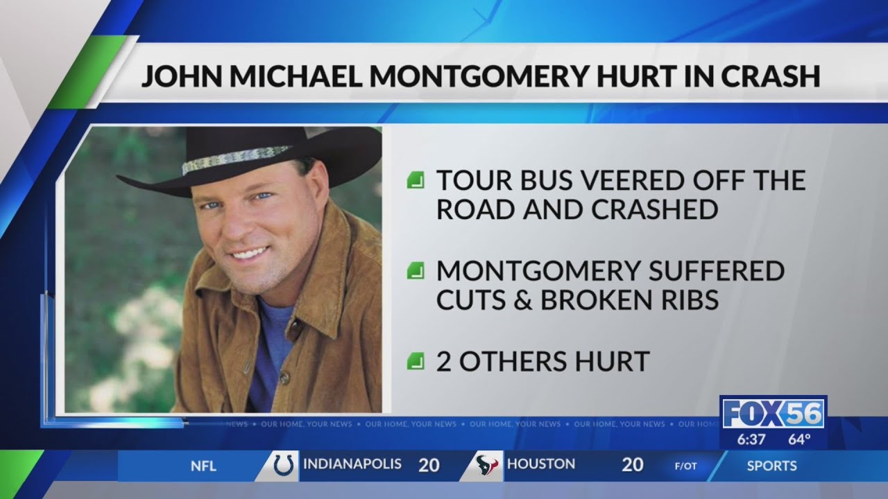 John Michael Montgomery hurt in crash