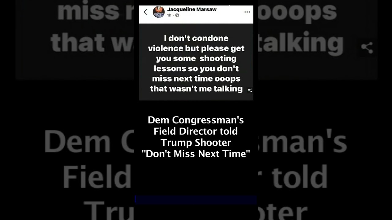 MS (D) Congressman's Director Tells Trump Shooter "Don't Miss Next Time" - Bennie Thompson -Marwaw