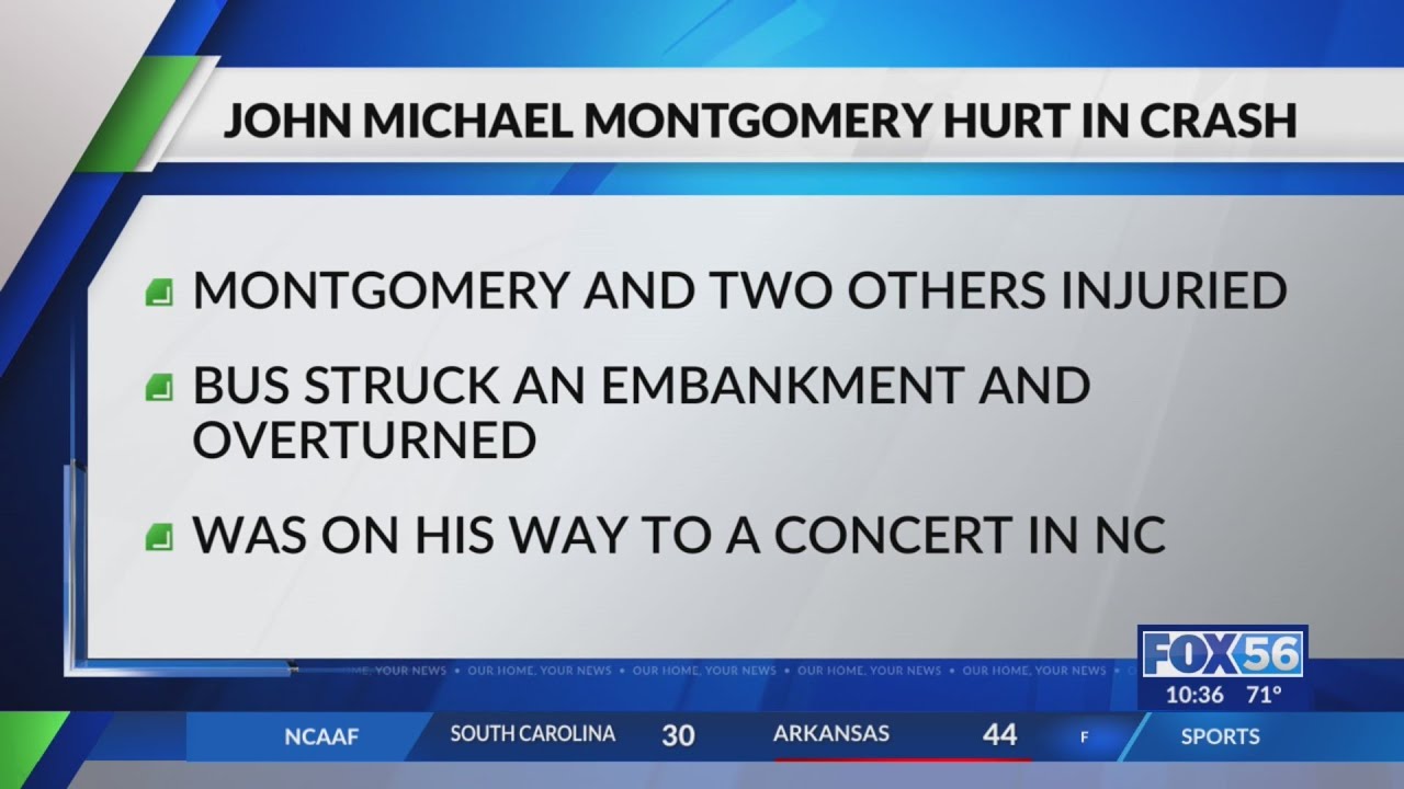 Country singer, John Michael Montgomery, injured in tour bus crash
