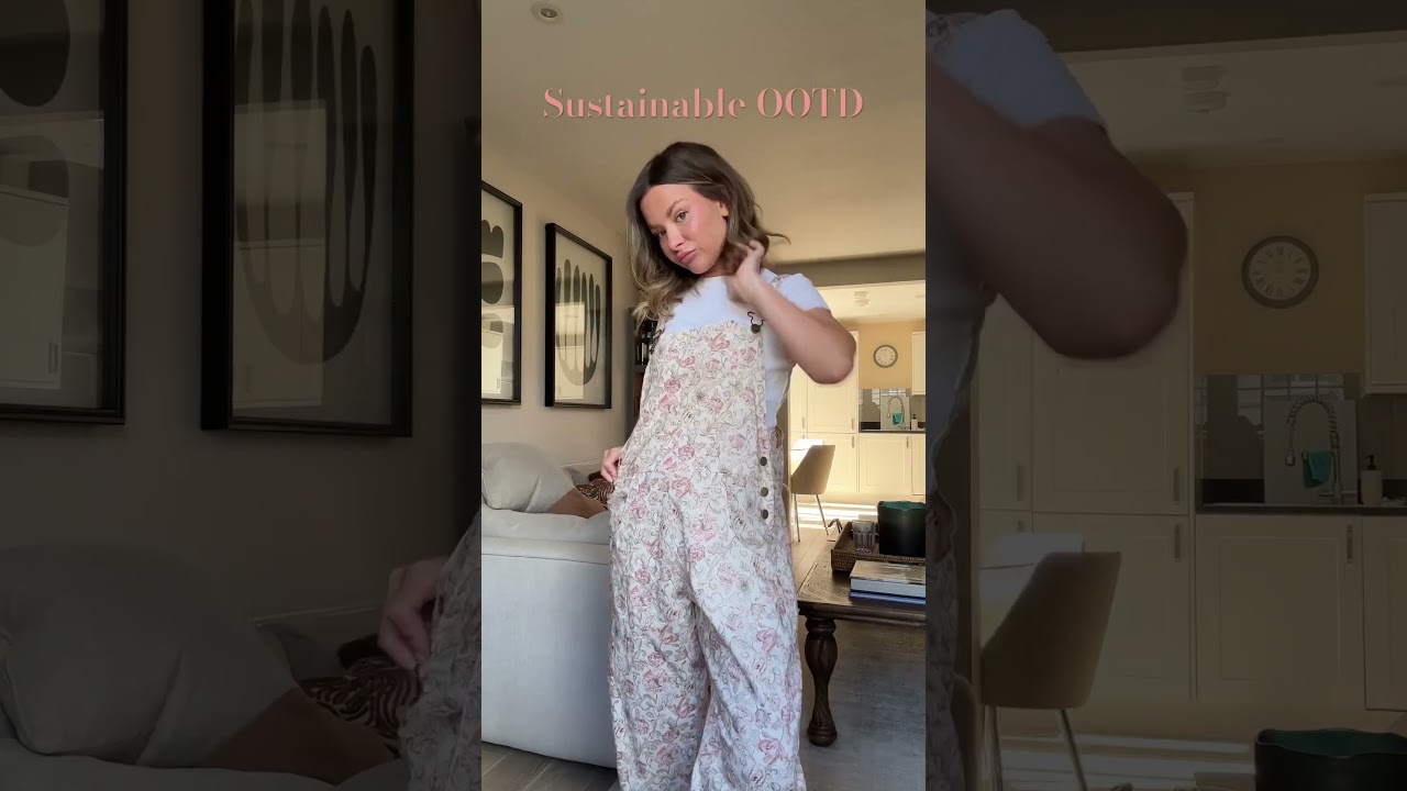 Sustainable OOTD 🎀 dungarees by Montce Swim #sustainablefashion #ootdfashion #cottagecore