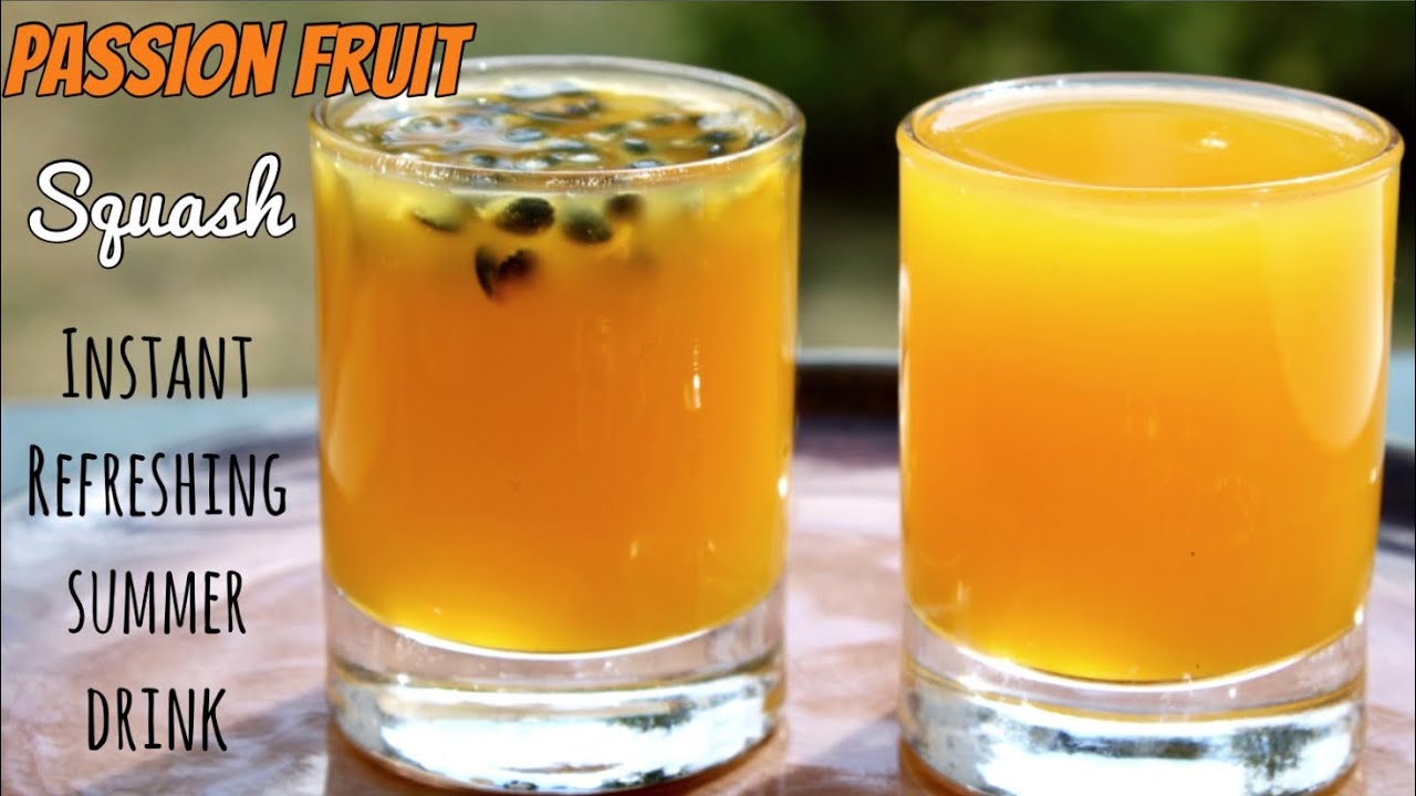 Passion Fruit Squash | How To Make Fresh Passion Fruit Juice | easy summer drink