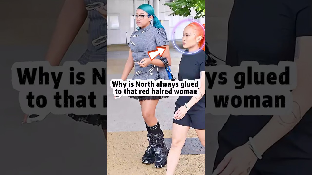 Why is North always glued to that red haired woman #shorts #youtube #celebrity #northwest