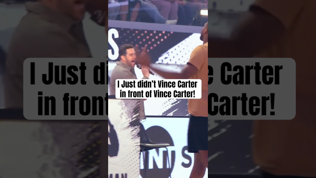 I just did Vince Carters dunk in front of Vince Carter! 🦘  #dunkman