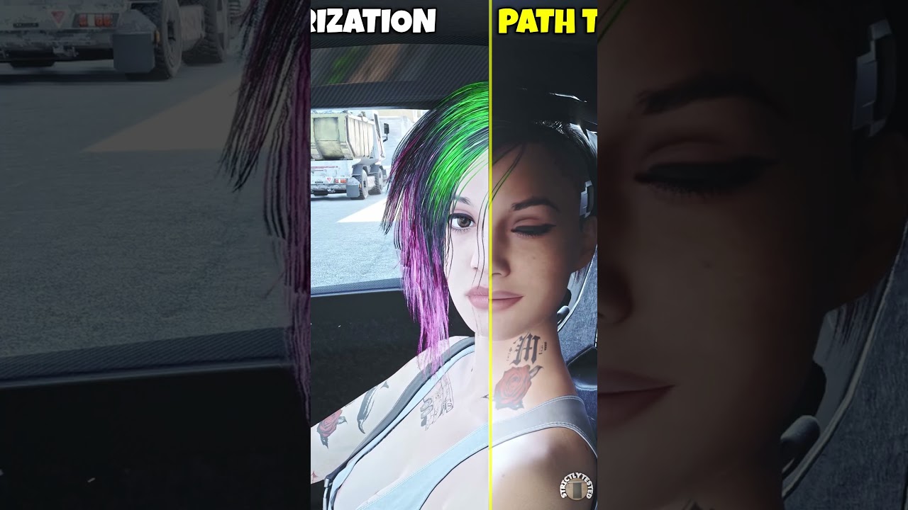 Rasterization vs Path Tracing (Cyberpunk 2077)