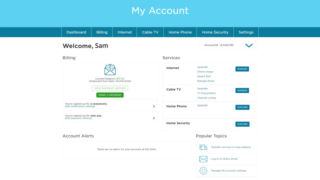 Set Up Your Midco Account