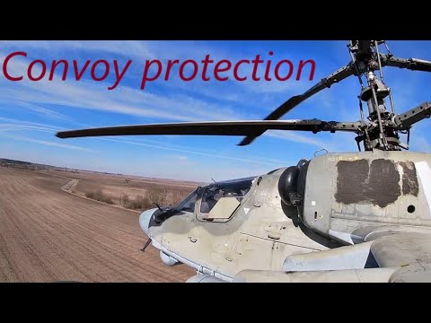 Russian helicopters escort a supply convoy in Chernihiv region❗