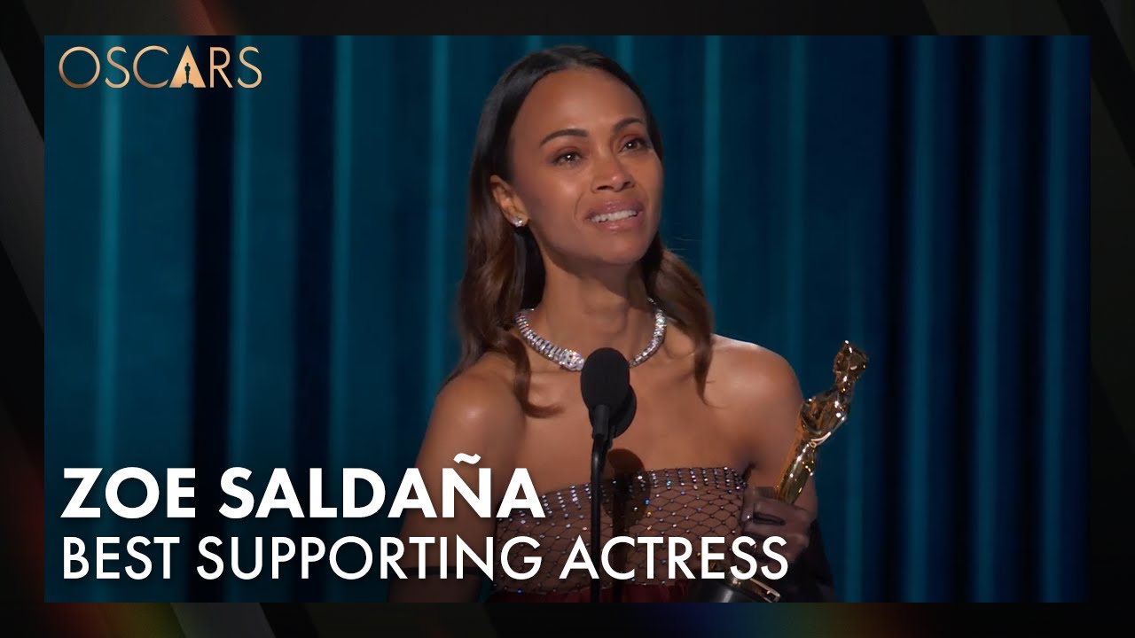 Zoe Saldaña Wins Best Supporting Actress | 97th Oscars Speech (2025)