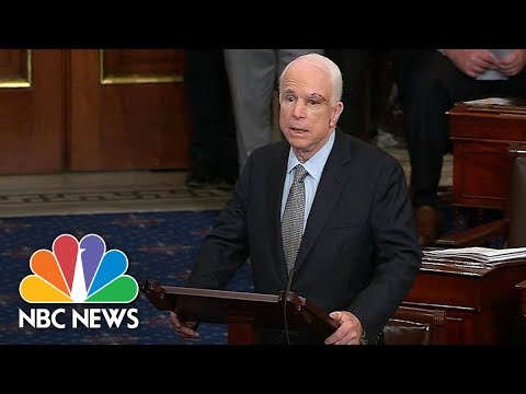 Senator John McCain Speaks On Senate Floor Following Health Care Vote | NBC News