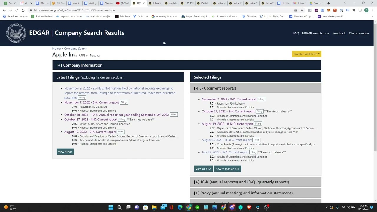 Perform an EIN Lookup on the SEC Website