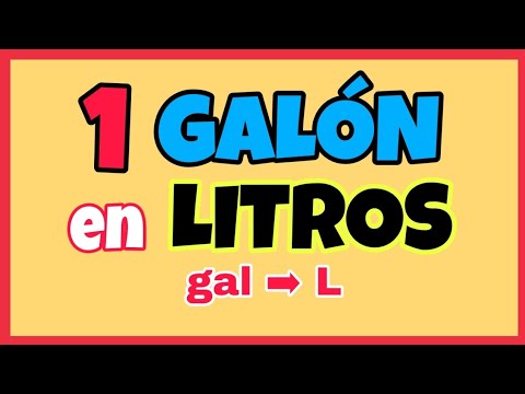 💥 Cuántos LITROS tiene un GALÓN | gal ➡ L