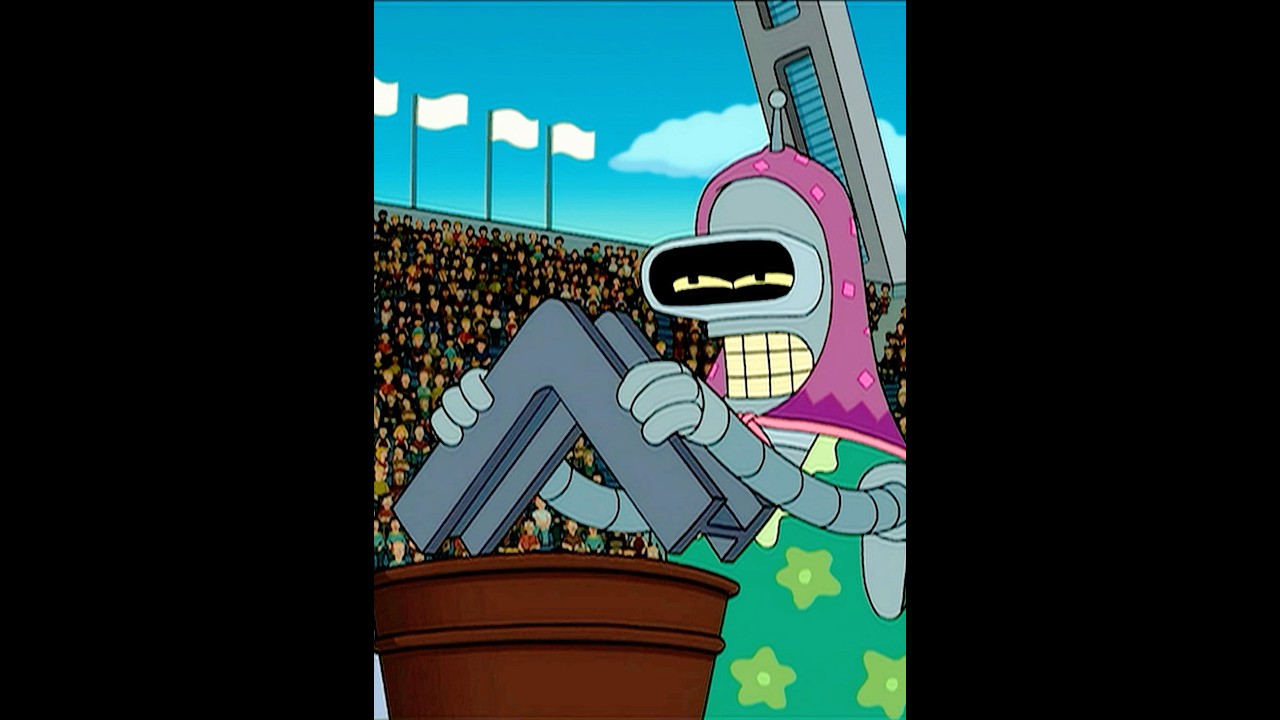 Bender became a woman just to join the competition! 🤖👩🤣 #futurama #cartoon #funny #animation  #movie