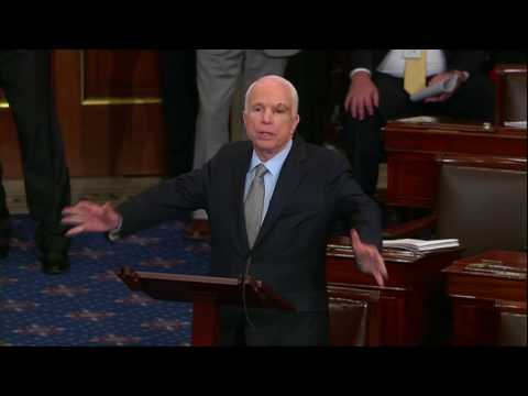 John McCain returns to the Senate for health-care vote (full speech)