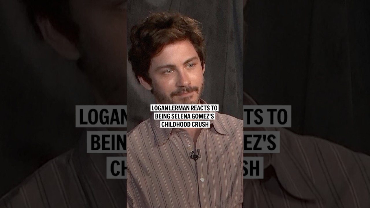 Logan Lerman reacts to being Selena Gomez's childhood crush