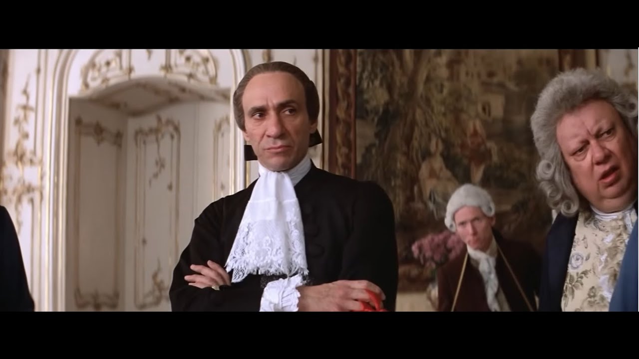 AMADEUS REMASTERED HD - MOZART INSULTS SALIERI - PLAYS HIS OWN PIECE BETTER THAN HE DID
