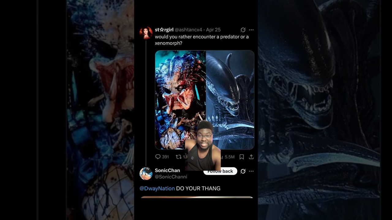 Would You Rather Run Into A Predator Or Xenomorph? #shorts #meme