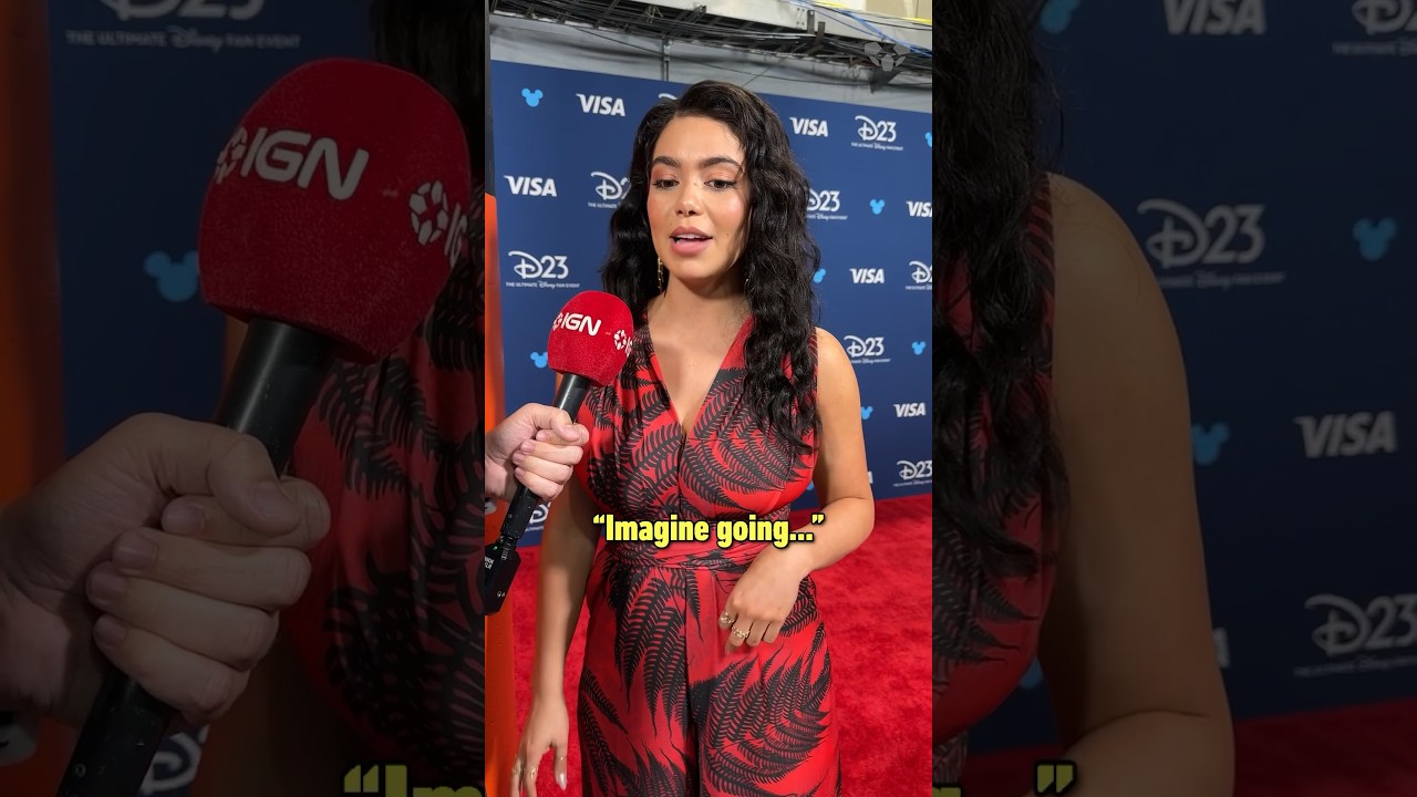 Auliʻi Cravalho guesses what IGN stands for. #disney #d23 #moana #moana2 #movie #auliicravalho