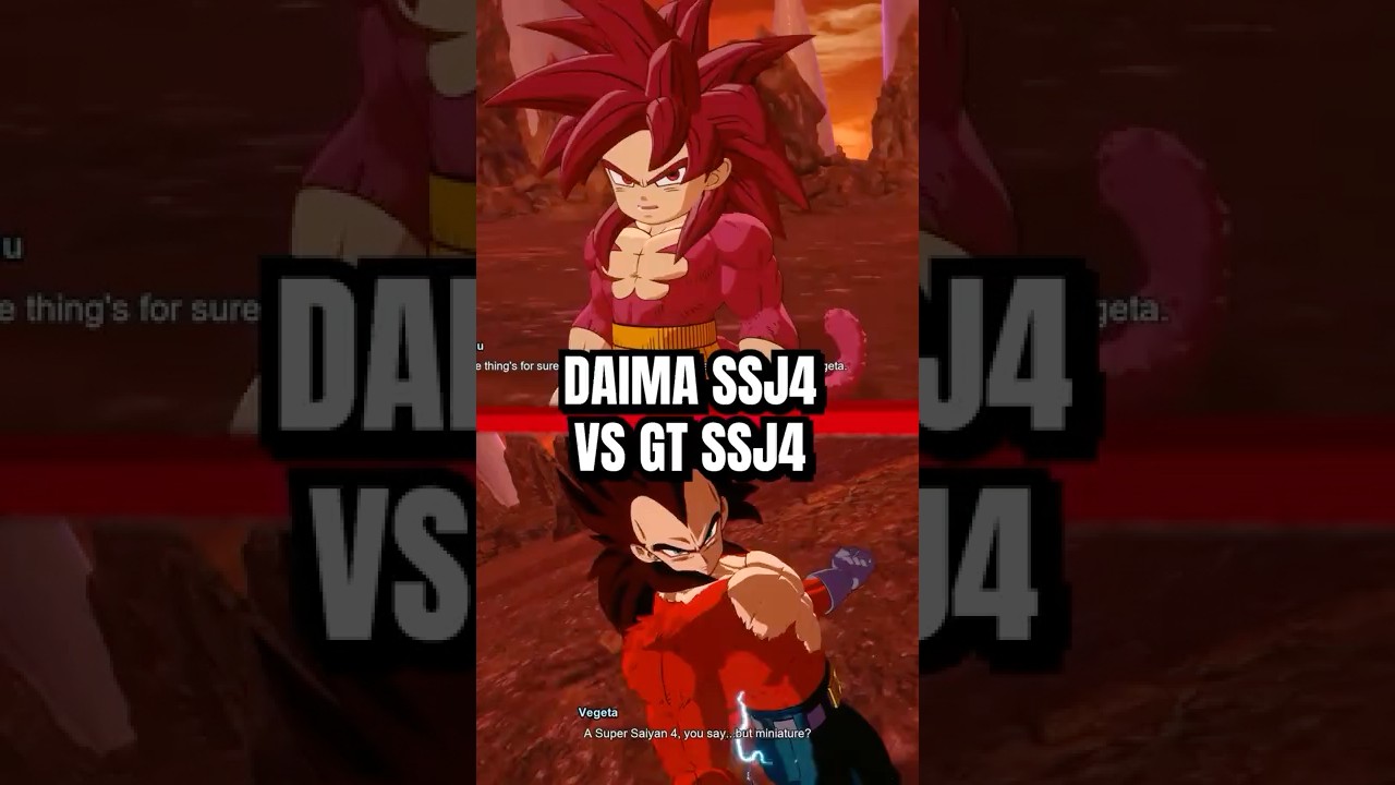 What Happens when Super Saiyan 4 Daima Goku Meets SSJ4 GT Vegeta in Dragon Ball Sparking Zero?
