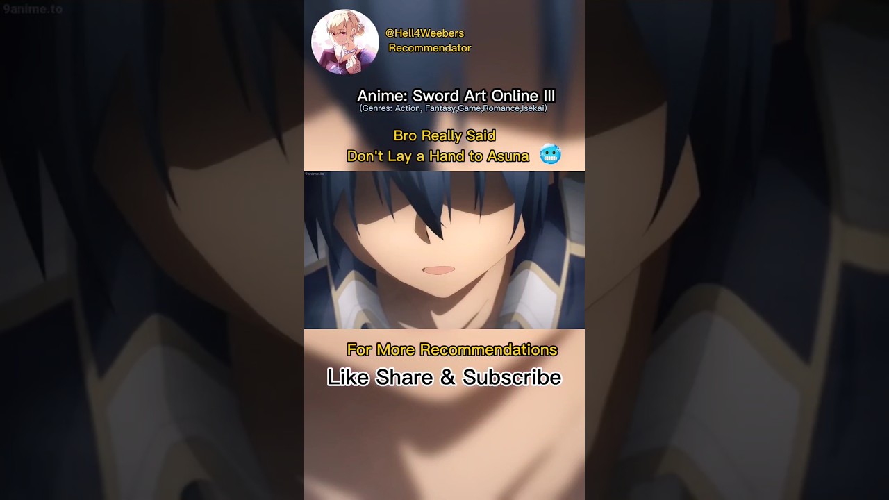 Kirito Awakening 🥶Subscribe For More Recommendations 😊#anime#sao#swordartonline#kirito#asuna