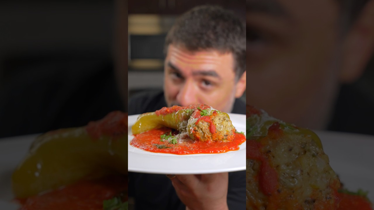 Stuffed Cubanelle Peppers! #stuffedpeppers #easydinnerrecipe #italianrecipes