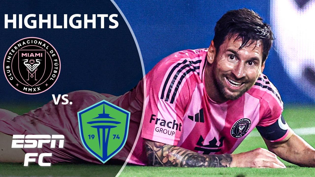 MESSI & ALBA GOALS 🙌 Inter Miami vs. Seattle Sounders | MLS Highlights | ESPN FC
