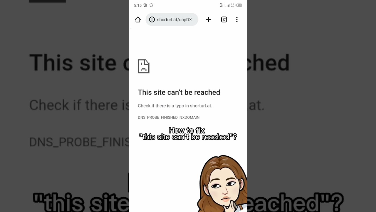 Fix this site can't be reached #short