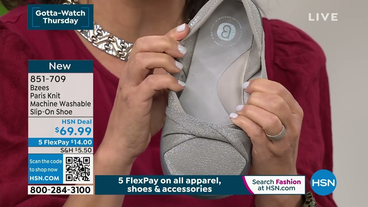 Bzees Paris Knit Machine Washable SlipOn Shoe