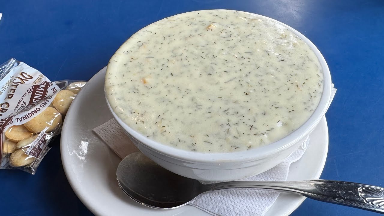 The REAL Boston Clam Chowder! Boston Sail Loft Review!!