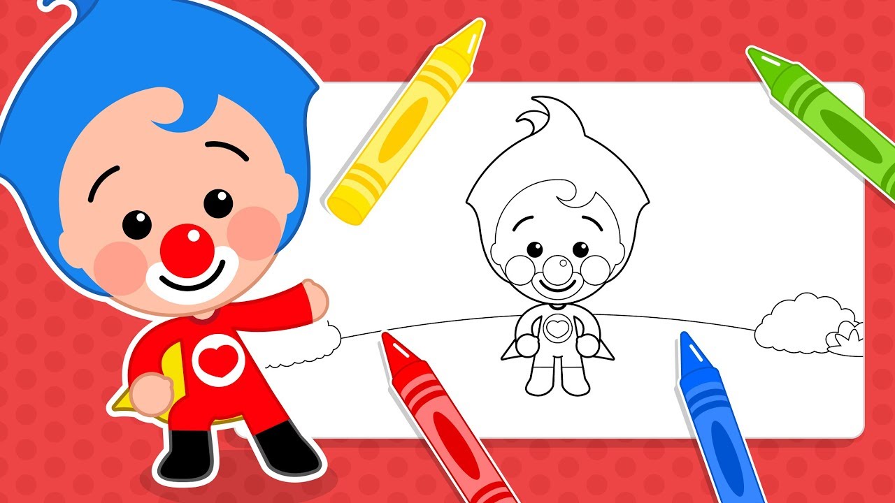 Dibujos para Colorear de Plim Plim #3 | Aprende los Colores Pintando