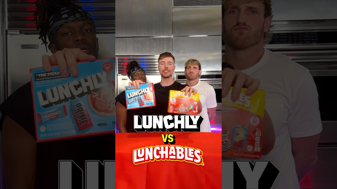 Lunchly ✅ vs. Lunchables ❌ #lunchly #feastables #drinkprime