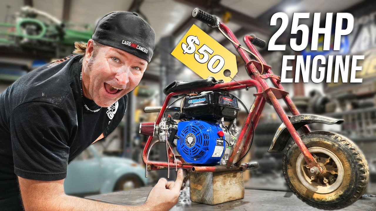 We Bought a $50 Mini Bike on Marketplace and Turned it into a Backyard BEAST!