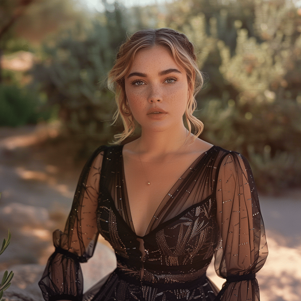 florence pugh sheer dress