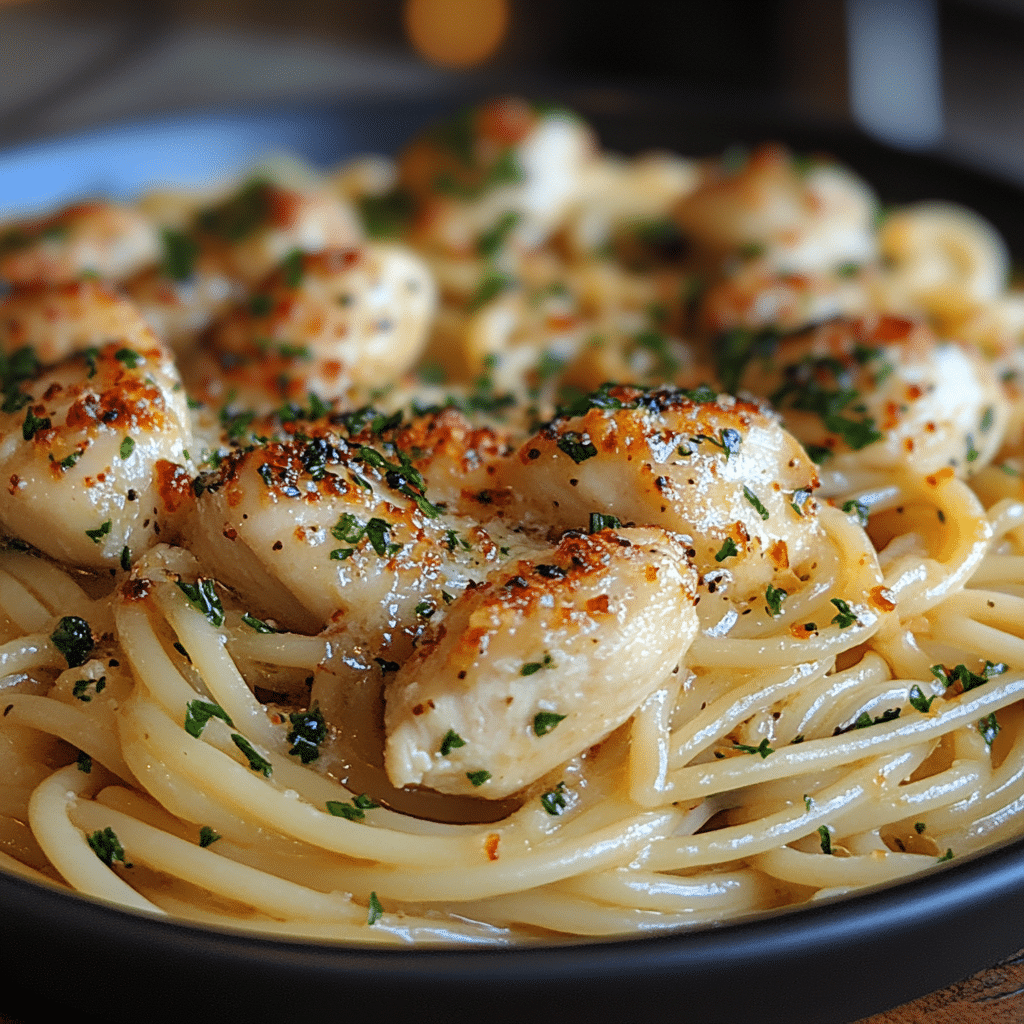 garlic parmesan chicken pasta