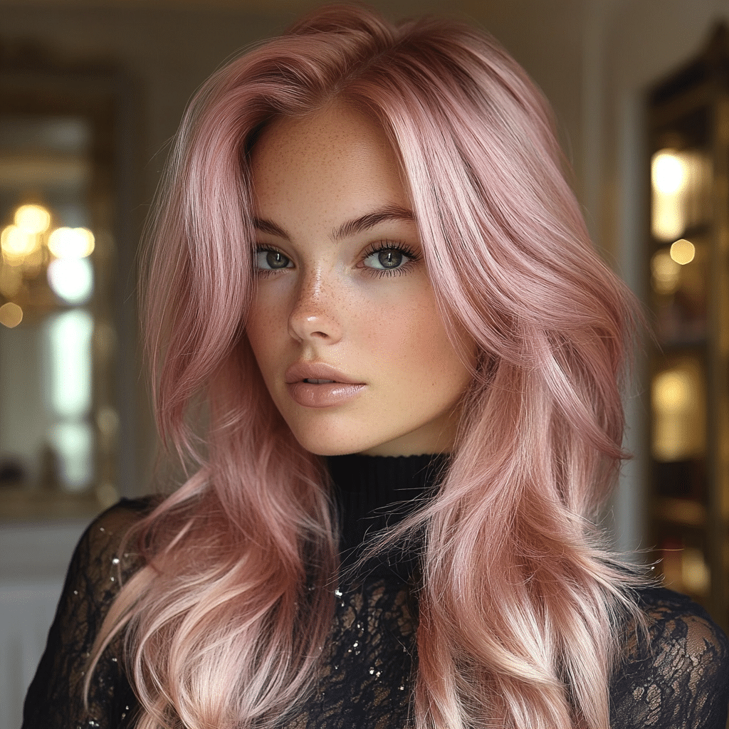 rose gold hair