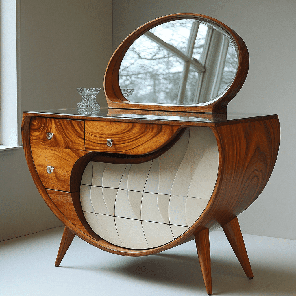 dresser with mirror