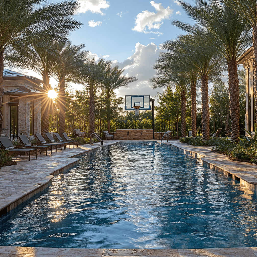 pool basketball hoop