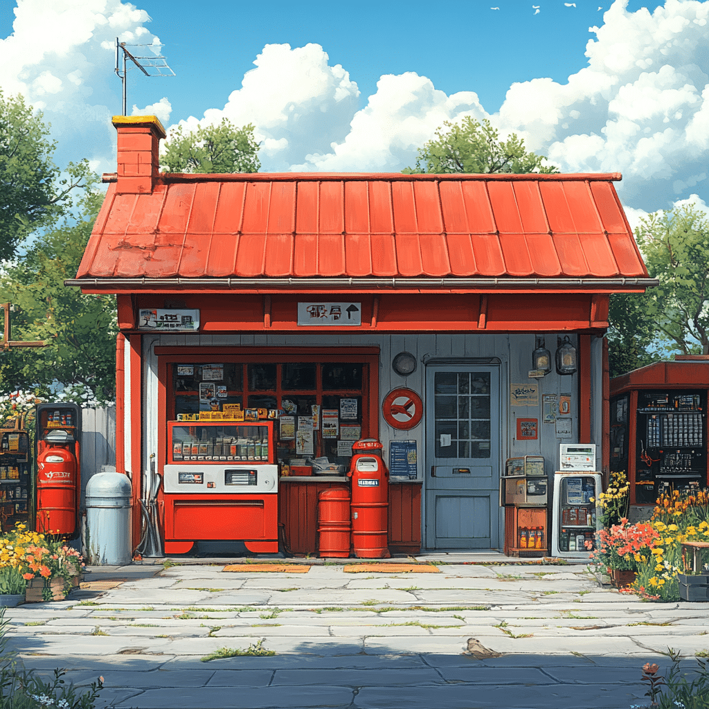 service station