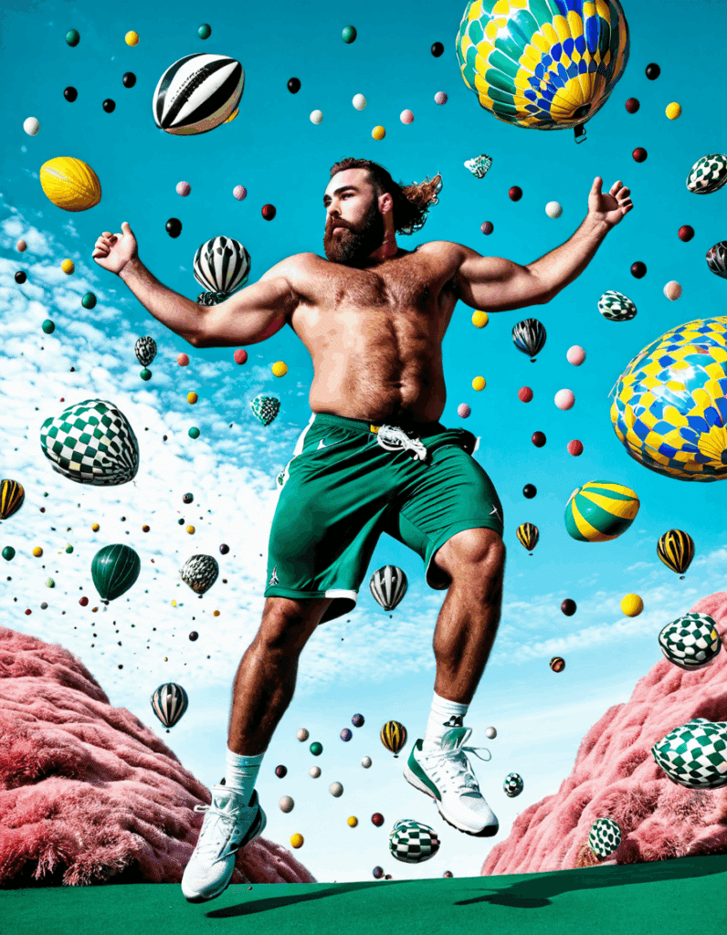 jason kelce chest bump