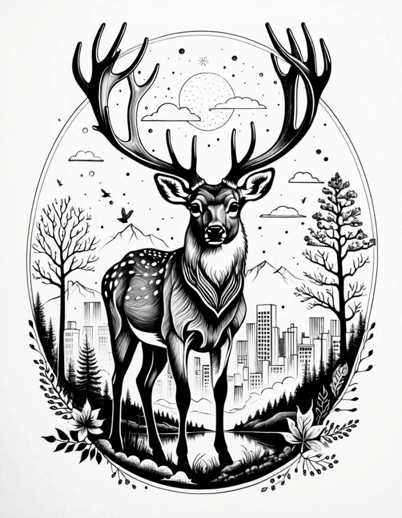 deer drawing
