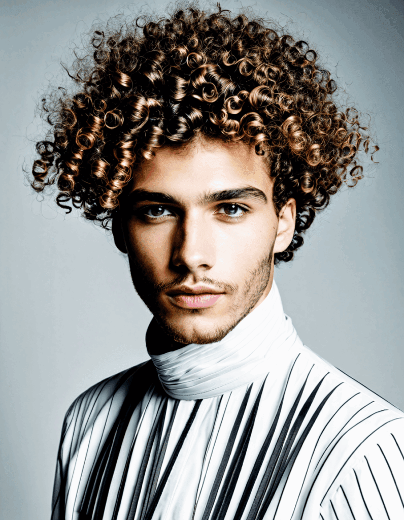 short curly hair men