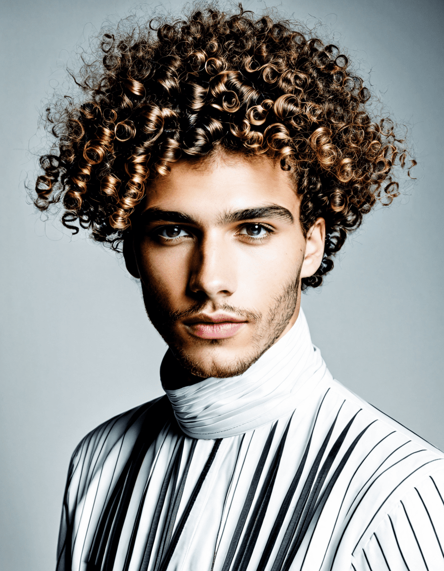 short curly hair men