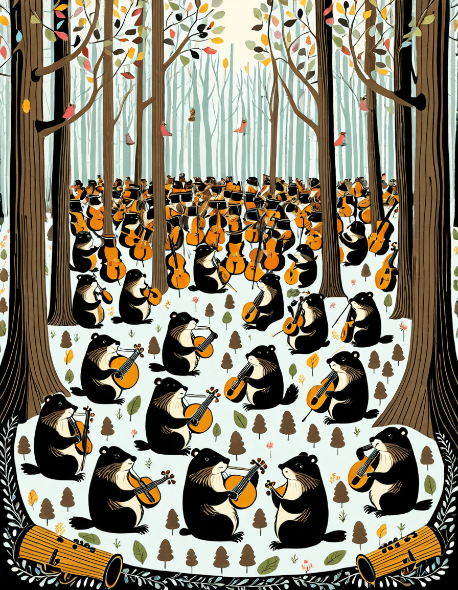 hundreds of beavers