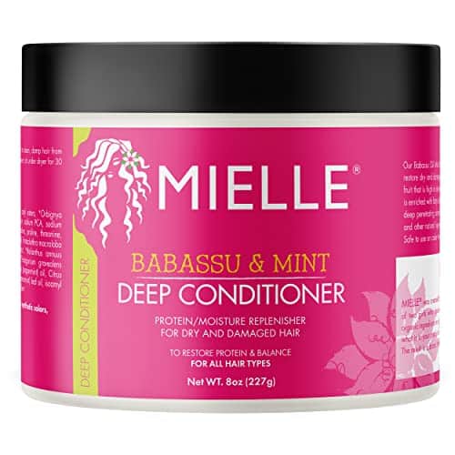 Mielle Organics Babassu & Mint Deep Conditioner with Protein, Moisturizing & Conditioning Deep Treatment, Hydrating Repair for Dry, Damaged, & Frizzy Hair, Ounces